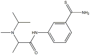 N-[3-(aminocarbonothioyl)phenyl]-2-[isopropyl(methyl)amino]propanamide Struktur