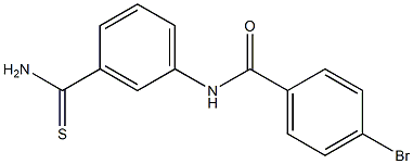 N-[3-(aminocarbonothioyl)phenyl]-4-bromobenzamide Struktur