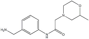 N-[3-(aminomethyl)phenyl]-2-(2-methylmorpholin-4-yl)acetamide,,结构式