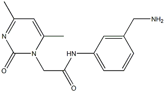 N-[3-(aminomethyl)phenyl]-2-(4,6-dimethyl-2-oxopyrimidin-1(2H)-yl)acetamide 结构式