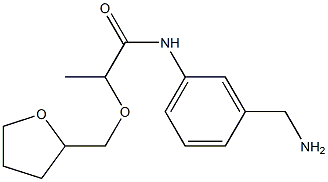N-[3-(aminomethyl)phenyl]-2-(oxolan-2-ylmethoxy)propanamide 化学構造式