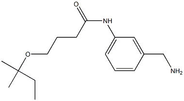 N-[3-(aminomethyl)phenyl]-4-[(2-methylbutan-2-yl)oxy]butanamide,,结构式