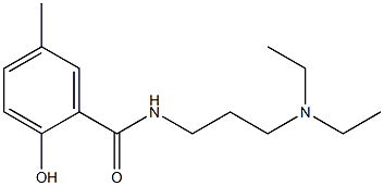 N-[3-(diethylamino)propyl]-2-hydroxy-5-methylbenzamide,,结构式
