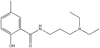 N-[3-(diethylamino)propyl]-2-hydroxy-5-methylbenzamide 化学構造式