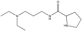 N-[3-(diethylamino)propyl]pyrrolidine-2-carboxamide 结构式