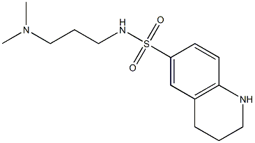 N-[3-(dimethylamino)propyl]-1,2,3,4-tetrahydroquinoline-6-sulfonamide,,结构式