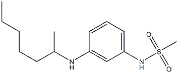 N-[3-(heptan-2-ylamino)phenyl]methanesulfonamide 结构式