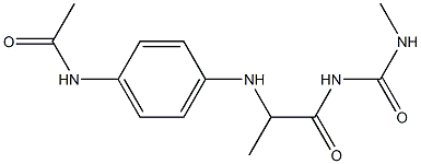 N-[4-({1-[(methylcarbamoyl)amino]-1-oxopropan-2-yl}amino)phenyl]acetamide Struktur