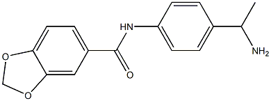 N-[4-(1-aminoethyl)phenyl]-1,3-benzodioxole-5-carboxamide Structure