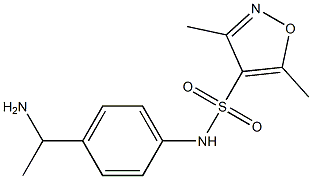 N-[4-(1-aminoethyl)phenyl]-3,5-dimethyl-1,2-oxazole-4-sulfonamide Structure