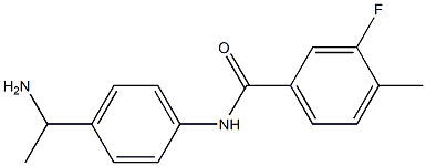 N-[4-(1-aminoethyl)phenyl]-3-fluoro-4-methylbenzamide 结构式