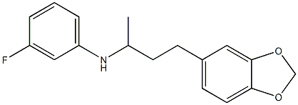 N-[4-(2H-1,3-benzodioxol-5-yl)butan-2-yl]-3-fluoroaniline,,结构式