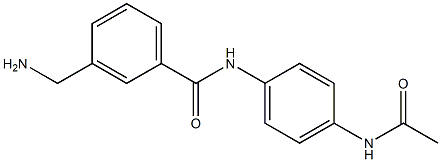 N-[4-(acetylamino)phenyl]-3-(aminomethyl)benzamide Struktur