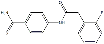 N-[4-(aminocarbonothioyl)phenyl]-2-(2-fluorophenyl)acetamide 化学構造式