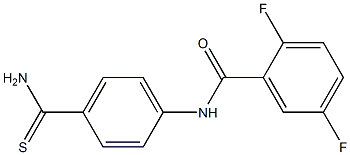 N-[4-(aminocarbonothioyl)phenyl]-2,5-difluorobenzamide Struktur