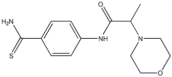 N-[4-(aminocarbonothioyl)phenyl]-2-morpholin-4-ylpropanamide Struktur