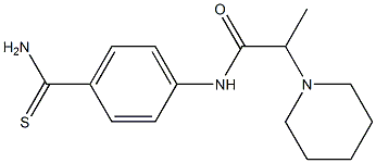 N-[4-(aminocarbonothioyl)phenyl]-2-piperidin-1-ylpropanamide Structure