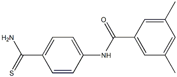 N-[4-(aminocarbonothioyl)phenyl]-3,5-dimethylbenzamide,,结构式