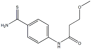 N-[4-(aminocarbonothioyl)phenyl]-3-methoxypropanamide 化学構造式