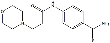 N-[4-(aminocarbonothioyl)phenyl]-3-morpholin-4-ylpropanamide Structure