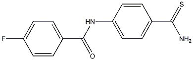 N-[4-(aminocarbonothioyl)phenyl]-4-fluorobenzamide Structure