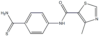 N-[4-(aminocarbonothioyl)phenyl]-4-methyl-1,3-thiazole-5-carboxamide Structure