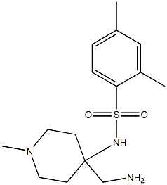 N-[4-(aminomethyl)-1-methylpiperidin-4-yl]-2,4-dimethylbenzene-1-sulfonamide 结构式