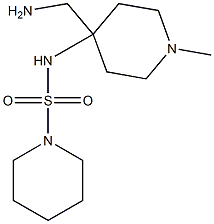 N-[4-(aminomethyl)-1-methylpiperidin-4-yl]piperidine-1-sulfonamide 化学構造式