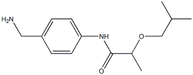 N-[4-(aminomethyl)phenyl]-2-(2-methylpropoxy)propanamide,,结构式