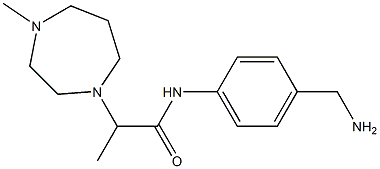 N-[4-(aminomethyl)phenyl]-2-(4-methyl-1,4-diazepan-1-yl)propanamide Structure