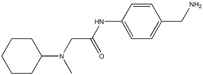 N-[4-(aminomethyl)phenyl]-2-[cyclohexyl(methyl)amino]acetamide Struktur
