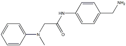 N-[4-(aminomethyl)phenyl]-2-[methyl(phenyl)amino]acetamide Structure