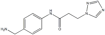 N-[4-(aminomethyl)phenyl]-3-(1H-1,2,4-triazol-1-yl)propanamide Structure