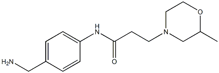 N-[4-(aminomethyl)phenyl]-3-(2-methylmorpholin-4-yl)propanamide Structure