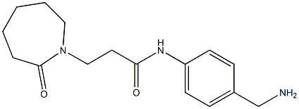 N-[4-(aminomethyl)phenyl]-3-(2-oxoazepan-1-yl)propanamide Struktur