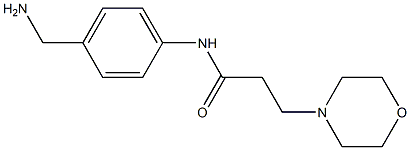 N-[4-(aminomethyl)phenyl]-3-morpholin-4-ylpropanamide 化学構造式