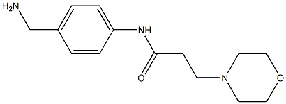 N-[4-(aminomethyl)phenyl]-3-morpholin-4-ylpropanamide Struktur