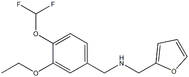 N-[4-(difluoromethoxy)-3-ethoxybenzyl]-N-(2-furylmethyl)amine 化学構造式