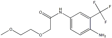 N-[4-amino-3-(trifluoromethyl)phenyl]-2-(2-methoxyethoxy)acetamide Struktur