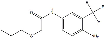 N-[4-amino-3-(trifluoromethyl)phenyl]-2-(propylsulfanyl)acetamide Struktur