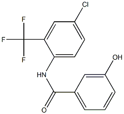 N-[4-chloro-2-(trifluoromethyl)phenyl]-3-hydroxybenzamide 化学構造式