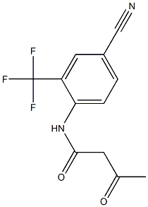 N-[4-cyano-2-(trifluoromethyl)phenyl]-3-oxobutanamide Structure