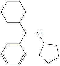 N-[cyclohexyl(phenyl)methyl]cyclopentanamine 结构式