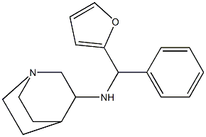 N-[furan-2-yl(phenyl)methyl]-1-azabicyclo[2.2.2]octan-3-amine Struktur