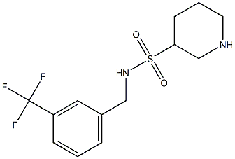 N-{[3-(trifluoromethyl)phenyl]methyl}piperidine-3-sulfonamide Structure