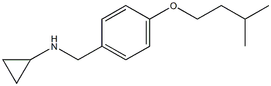 N-{[4-(3-methylbutoxy)phenyl]methyl}cyclopropanamine Struktur