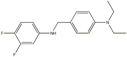 N-{[4-(diethylamino)phenyl]methyl}-3,4-difluoroaniline,,结构式