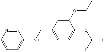 N-{[4-(difluoromethoxy)-3-ethoxyphenyl]methyl}pyridin-3-amine Struktur