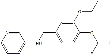 N-{[4-(difluoromethoxy)-3-ethoxyphenyl]methyl}pyridin-3-amine,,结构式