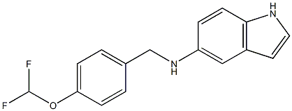 N-{[4-(difluoromethoxy)phenyl]methyl}-1H-indol-5-amine,,结构式